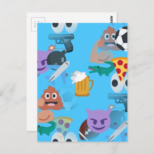 jongen emoji briefkaart (Voorkant / Achterkant)