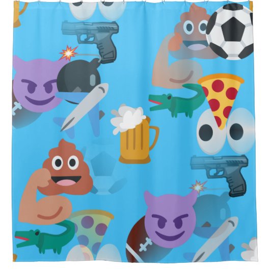 jongen emoji douchegordijn (Voorkant)