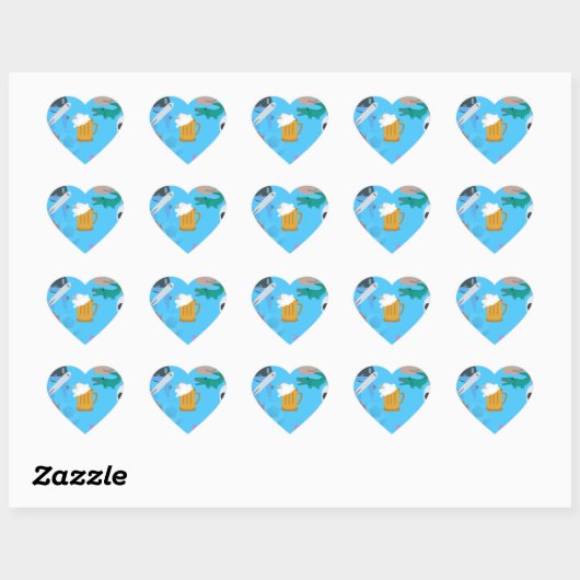 jongen emoji hart sticker (Vel)