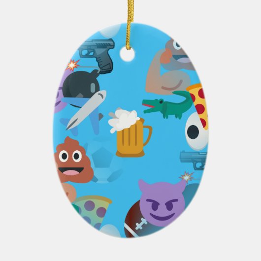 jongen emoji keramisch ornament (Voorkant)