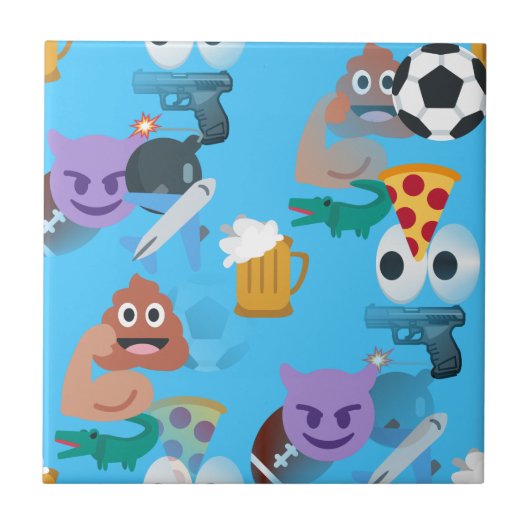jongen emoji tegeltje (Voorkant)