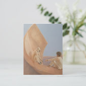 Jongen en apen 2010 briefkaart (Staand voorkant)