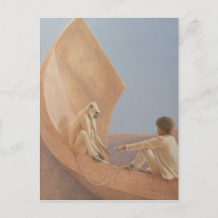 Jongen en apen 2010 briefkaart