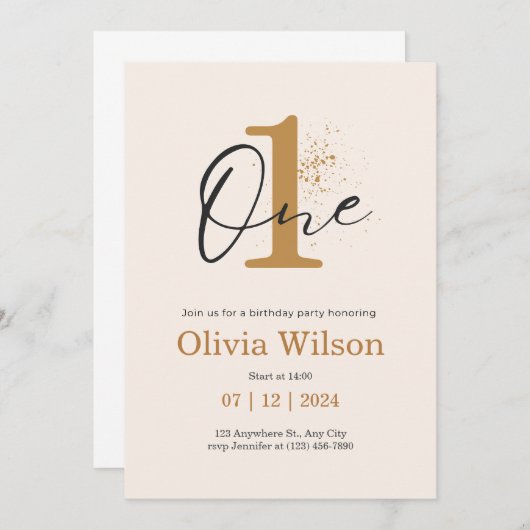 Jongen en Baby verjaardagsuitnodiging Kaart (Voorkant / Achterkant)