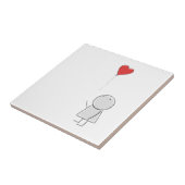 Jongen en ballonkeramische tapijten tegeltje (Zijkant)