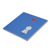 Jongen en ballonkeramische tapijten tegeltje (Zijkant)