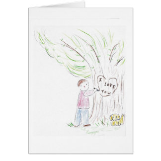 Jongen en bomen