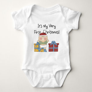 Jongen en Cadeaus, eerste kersthemden en cadeautje Romper