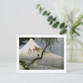 Jongen en de berg Fuji Hokusai Briefkaart (Staand voorkant)