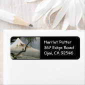 Jongen en de berg Fuji Hokusai Etiket (Insitu)