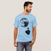 Jongen en de maan - Zwart T-shirt (Voorkant volledig)