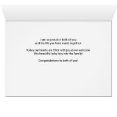 Jongen en dochter van Law Baby Gefeliciteerd (Binenzijde Horizontaal (Onderkant))