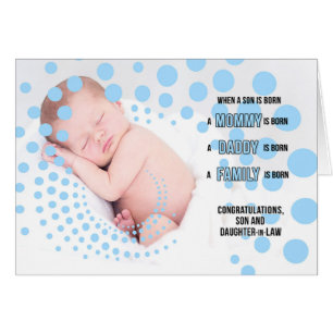 Jongen en dochter van Law Baby Gefeliciteerd