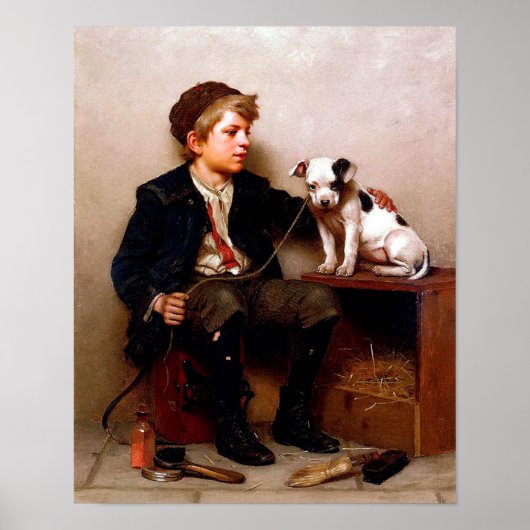 Jongen en Dog Art Poster (Voorkant)