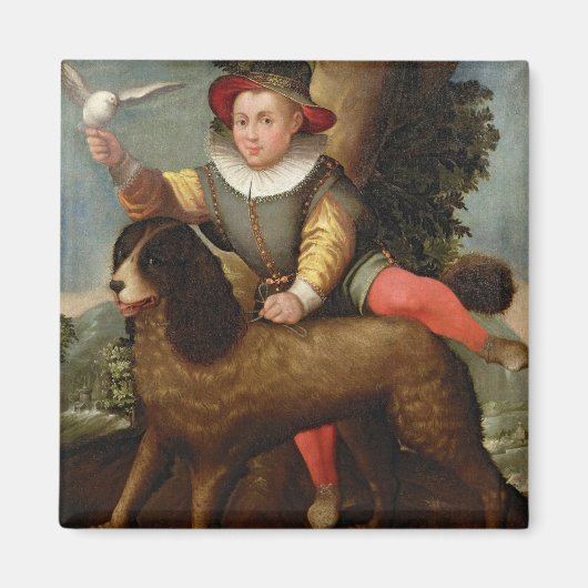 Jongen en Dog, "Bibius Vincit" Magneet (Voorkant)