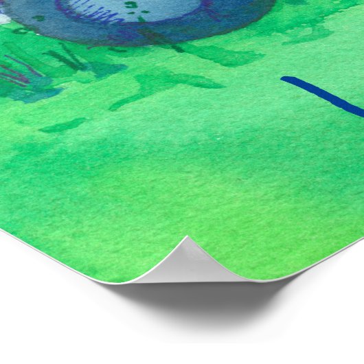 Jongen en Dog Laten we spelen Poster (Hoek)