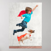 Jongen en Dog Superhelden Poster (Voorkant)