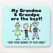 Jongen en grootouders  Mousepad Muismat (Voorkant)