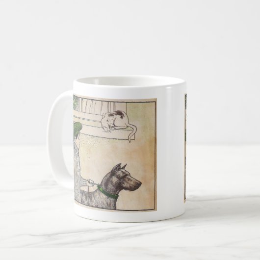 Jongen en hond koffiemok (Voorkant links)