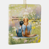 Jongen en hond Memorial Keramisch Ornament (Rechts)