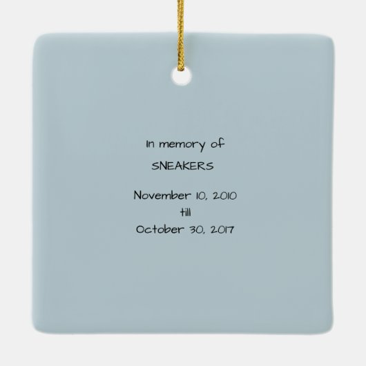 Jongen en hond Memorial Keramisch Ornament (Achterkant)