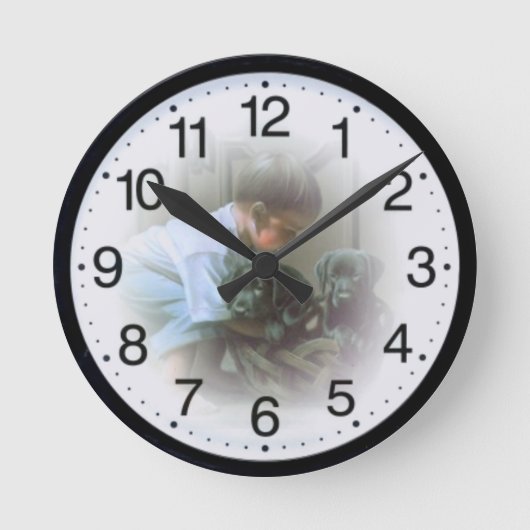 Jongen en honden ronde klok (Voorkant)