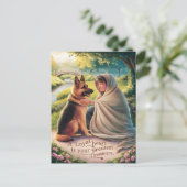 Jongen en Honden Zomerdag Briefkaart (Staand voorkant)