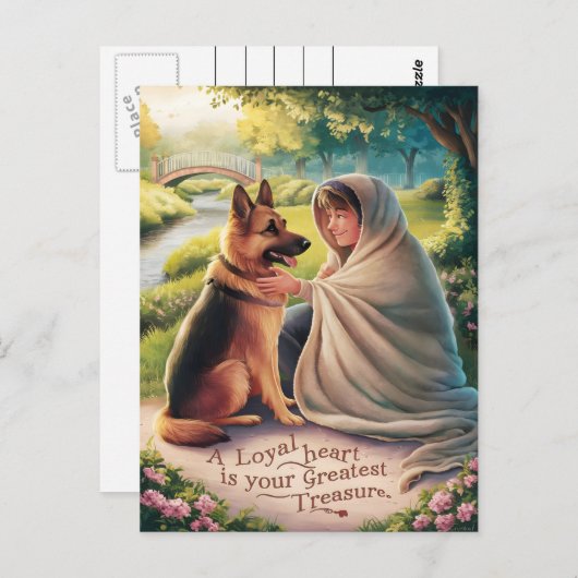 Jongen en Honden Zomerdag Briefkaart (Voorkant / Achterkant)