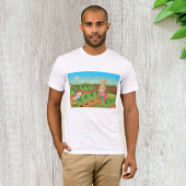 Jongen en Konijn plukken Veggies Mannen T-shirt