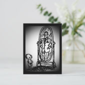 Jongen en Man die in de spiegel kijken Briefkaart (Staand voorkant)