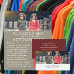Jongen en meisje, advertentie voor kinderkledingza flyer<br><div class="desc">Jongen en meisje,  flyers voor kinderkledingzaak van The Business Card Store.</div>