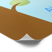 Jongen en meisje apen muur kunst print 40x50 cm (Hoek)