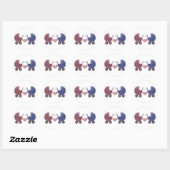 Jongen en Meisje Baby Twins, Pram Art Design Ronde Sticker (Vel)