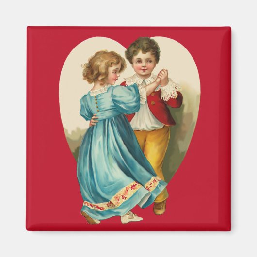 Jongen en meisje dansen magneet (Voorkant)