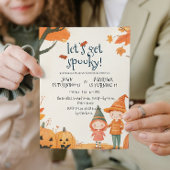 Jongen en Meisje Halloween Dubbele Verjaardagsfees Kaart