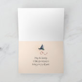 💕Jongen en meisje in bos met dieren Kerstmis2 Kaart (Binnen)