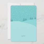 Jongen en meisje schaatsers uitnodiging (Achterkant)