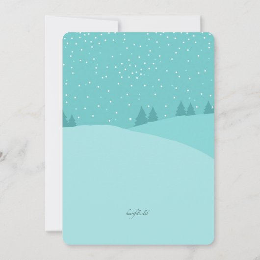 Jongen en meisje schaatsers uitnodiging (Achterkant)