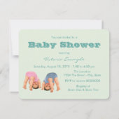 Jongen en meisje tweeling Baby shower Kaart (Achterkant)