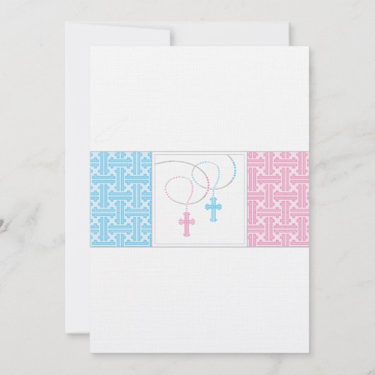 Jongen en meisje tweeling doop uitnodiging (Achterkant)