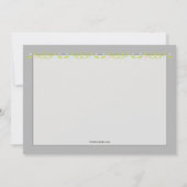 Jongen en meisje tweeling grijs Baby shower uitnod Kaart (Achterkant)