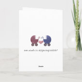 Jongen en meisje tweeling Wenskaarten Bedankkaart (Achterkant)