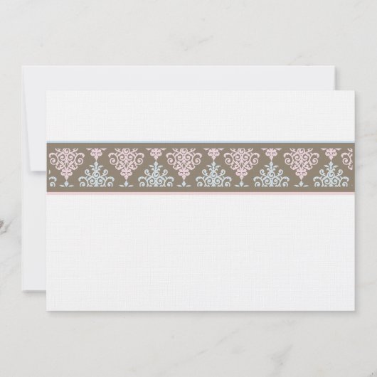 Jongen en meisje Twin Christening Uitnodiging (Achterkant)