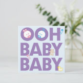 Jongen en meisjes Baby shower Twins Kaart (Staand voorkant)
