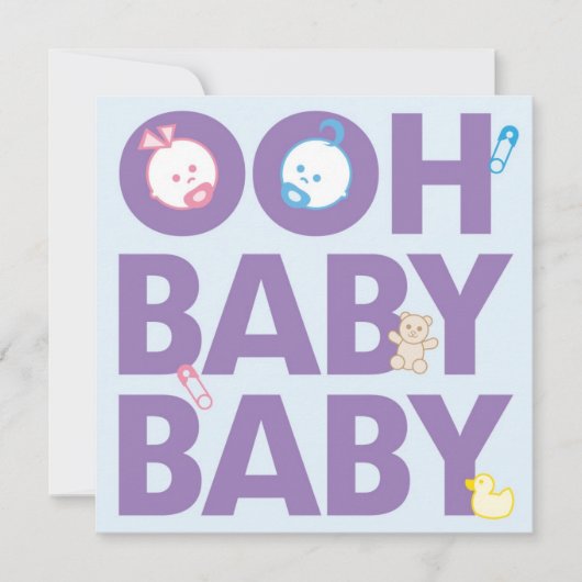 Jongen en meisjes Baby shower Twins Kaart (Voorkant)