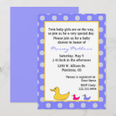 Jongen en meisjes Baby shower-uitnodiging Kaart (Voorkant / Achterkant)