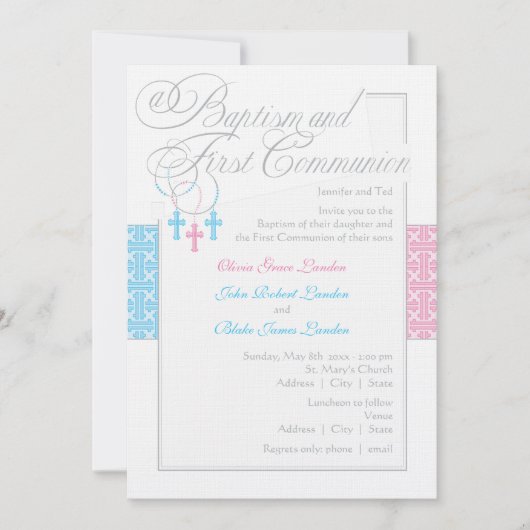 Jongen en meisjes Baptisme en communautarisering Kaart (Voorkant)