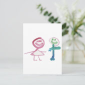 Jongen en meisjes briefkaart (Staand voorkant)
