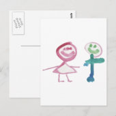 Jongen en meisjes briefkaart (Voorkant / Achterkant)