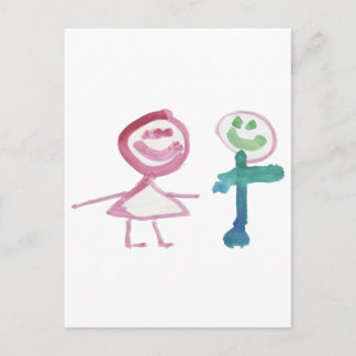 Jongen en meisjes briefkaart